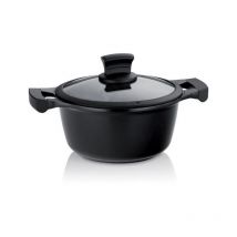 Kela - 24cm auflaufform aus aluminiumguss + glasdeckel Line - 12219