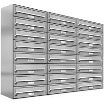 24er Edelstahl Briefkasten Anlage 24 Fach Wandbriefkasten Postkasten
