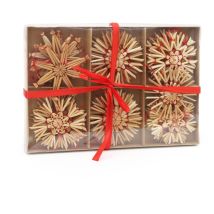 24er Strohsterne Set Weihnachtsbaumschmuck Tannenbaumschmuck Stroh