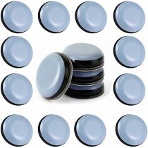 24pcs Patins en Teflon pour Meubles 25 mm (Rond) - Patins glisseurs pour Meubles - Planeur ptfe Patins pour Meubles en Téflon Auto-adhésif Patins de