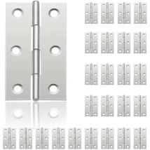 24Pcs Petit Charnières pour Portes, Charnière Inox, diy Charnières de Portes pour Porte Placard Charnière Piano Boîtes à bijoux La Maison Meubles