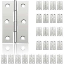 24Pcs Petit Charnières pour Portes, Charnière Inox, diy Charnières de Portes pour Porte Placard Charnière Piano Boîtes à bijoux La Maison Meubles