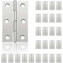 24Pcs Petit Charnières pour Portes, Charnière Inox, diy Charnières de Portes pour Porte Placard Charnière Piano Botes à bijoux La Maison Meubles
