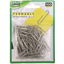 Lebez - 24BLISTER fermagli per carta metallo MM.33 - 100 pz