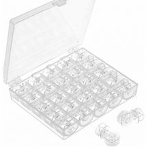 25 bobines vides en plastique transparent pour machine à coudre-Fei Yu