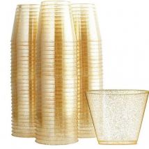 25 gobelets en plastique à paillettes 9 oz/270 ml gobelets en plastique réutilisables gobelets à paillettes élégants tasses de mariée tasses de fête