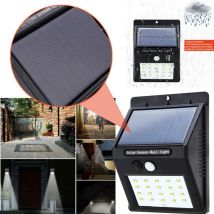 25 Led-Strahler Mit Wiederaufladbarem Solarpanel Und Externem Bewegungsmelder