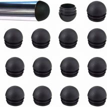25 mm Black round chair plug plug Stack Furniture foot ribbed round plug Table Chair 30 PCS.