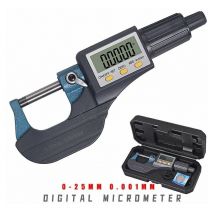 0–25 mm elektronisches Mikrometer, Mikrometer, Wandstärke, Mikrometer, digitales Mikrometer, hohe Präzision und geringer Fehler, 0,001 mm