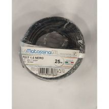 Go-at Topline - 25 mt einadriges kabel fs17 abschnitt 1,5mmq schwarze farbe mfs171,5ne25