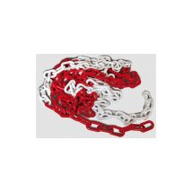 Salone - 25 mtl rouge blanc chaA ne en plastique ovale lien 6 mm panneaux de chantier