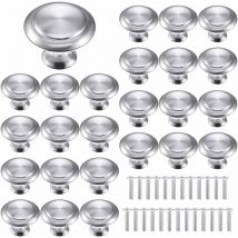 25 pièces Poignées Meuble pour,Boutons de Tiroir,Boutons Porte Rond,Poignées rondes en acier inoxydable,Postuler à Placard Armoire Cuisine, Chambre