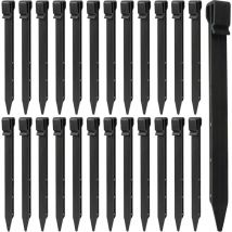 Tigrezy - 25 Pièces Piquets de Sol en Plastique, 25CM Piquets de Bordure de Paysage Robustes Piquets de Tente Pointes d'ancrage pour Tentes Planche