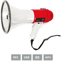 Fonestar - 25 w Megaphone avec port usb Enregistreur, 23 cm de diamètre.