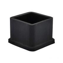 Linghhang - 2,5 x 2,5 cm (1 Zoll x 1 Zoll) Packung mit 16 dicken quadratischen schwarzen Gummi-Schutzkappen für Stuhl- oder Tischbeine