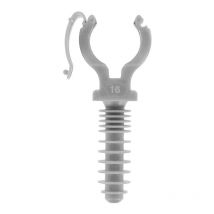 250 clipeo simple gris - Fixation pour tube irl Ø25 RAM