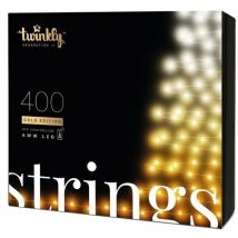 Twinkly - Guirlanda conectada IP44 32m 400 LEDs blanco cálido frío strings