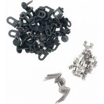 250PCS Kit de Réparation de Fenêtre de Serre Clips de Type w et z avec Clips de Suspension Pinces en Verre de Serre pour Accessoires de Plantes de