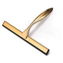 25.2cm)Essuie-glace de douche polyvalent doré pour porte de douche, salle de bain, fenêtre et vitre de voiture - acier inoxydable