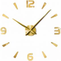Modou - Horloge murale 3D arabe, à bricoler soi-même – Décoration cadeau -Gold-10-Fei Yu