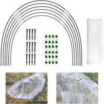 Linghhang - 2.5x6m)Arches de tunnel pour plantes, cadres de plantation, cerceaux de jardin avec revêtement en plastique, cerceaux de support en tissu