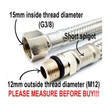 25cm Tuyau Flexible d'Alimentation Pour Robinet 3/8 x M12x1