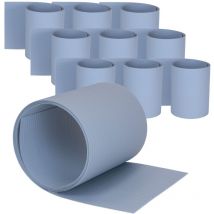 Jardinion - 25m Clôture à double fils Bandes de protection visuelle pvc - 250cm, 10 pièces, gris