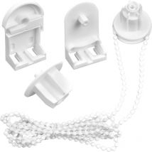 25mm Embrayage Chaîne de Store, Perle Ajustable Store Enrouleur, de Chaîne de Poulie Latérale Kit, Support de Serrage pour Stores Enrouleurs Doubles,
