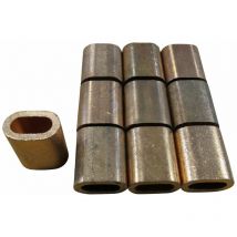 Securefix Direct - 2.5MM, Oval Section, Copper Ferrules / Sleeves For Stainless Wire Rope, qty - 10