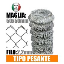 Italfrom - 25mt-ROTOLO rete metallica zincata 'maglia sciolta'-tipo pesante - h 250 cm