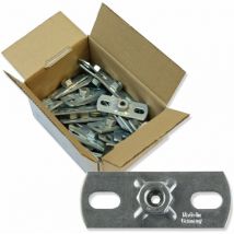 25x Montageplatte M8 Grundplatte 80 x 30 x 3mm verzinkt Gewindeplatte