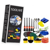 26pcs Drill Brush Attachment Set,Power Scrubber Brush Extend Long Attachment, Drill Scrub Brush for Cleaning Showers, Tubs, Bathroom, Tile, Grout,
