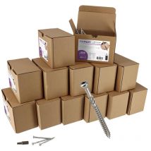 NM - Lot de 2600 vis terrasse en Inox A2 - Tête fraisée réduite empreinte tx 25 - 13 Embouts offerts - Diamètre 5mm - Longueur 50 mm