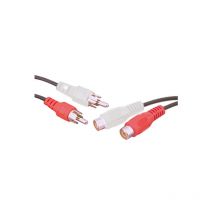 Conexión audio inyectada 2 machos rca a 2 hembras rca 2 m Electro Dh 37.013/2 8430552044146