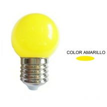 Lampara esferica led amarilla IP44 especial guirnalda E27 0,5W 270o 230V