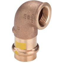 Viega 2614.2 Curva 90° Fr Ø18X3/4'Femmina In Bronzo a Pressare Per Gas - 345853