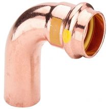 Viega 2616.1 Curva 90° Maschio/Femmina Ø22 In Rame a Pressare Per Gas - 345556