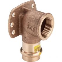 Viega 2625.5 Gomito 90° Fr Con Flangia Ø18X1/2'Femmina Bronzo Per Per Gas - 346690