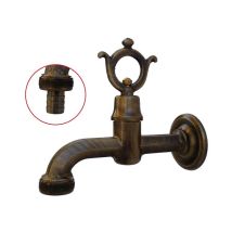 Fonderia Bongiovanni - 264 robinet en laiton avec connexion en caoutchouc pour fontaine de jardin à la maison