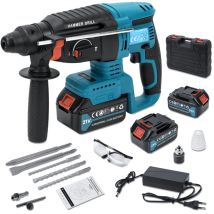 26mm 3-in-1 Bohrhammer – bürstenloser Motor – 3,0Ah Akku – 2,0 Joule Schlagenergie – 0-4.350 Schläge/min – 6,1 kg