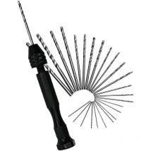 Ladacèe - 26pcs Mini Hand Drill, Manual Drill, Twist Drill, Hand Drill, Mini Hand Drill, Aluminum and Countersink Drill, Twist Drill for Model