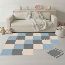 27 Teile Spielmatte Baby Puzzlematte 30x30 Krabbelmatte Bodenmatte Kinderzimmer
