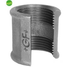 Raccordo diritto intermedio femmina femmina in ghisa malleabile zincato 11/4' georg fischer