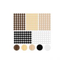 270pcs décoratif imperméable à l'eau vis trou autocollant cacher meubles mur placard réparation armoire Bureau vis texture autocollant meubles