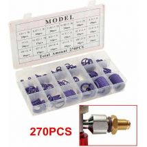 270pcs R134A Car Air Conditioning Rubber O-Ring Seal Kit O-Ring Washer Gaskets with Plastics Box Set Purple MUMU