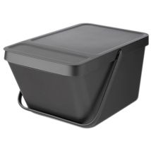 Stapelfähiger Mülleimer 20 L Dunkelgrau - Sort & Go - Brabantia