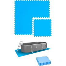 2,8 m² Alfombra de Piscina - 12 Esteras eva 50x50 - Juego de Alfombrillas Suelo