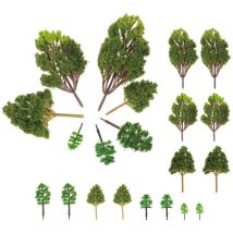 28 pièces de décorations d'arbres simulées pour bureau, table de sable à faire soi-même, ornement d'arbre, décoration d'arbre à faire soi-même
