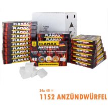 Flamax - 288x / 576x / 1152x Anzündwürfel Kaminanzünder Kohleanzünder Anzünder Würfel Grillanzünder Ofenanzünder Ofen Kohlenanzünder Anzündwolle