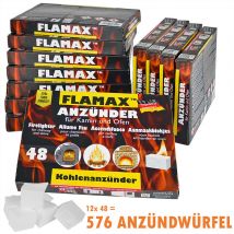 Flamax - 288x / 576x / 1152x Anzündwürfel Kaminanzünder Kohleanzünder Anzünder Würfel Grillanzünder Ofenanzünder Ofen Kohlenanzünder Anzündwolle